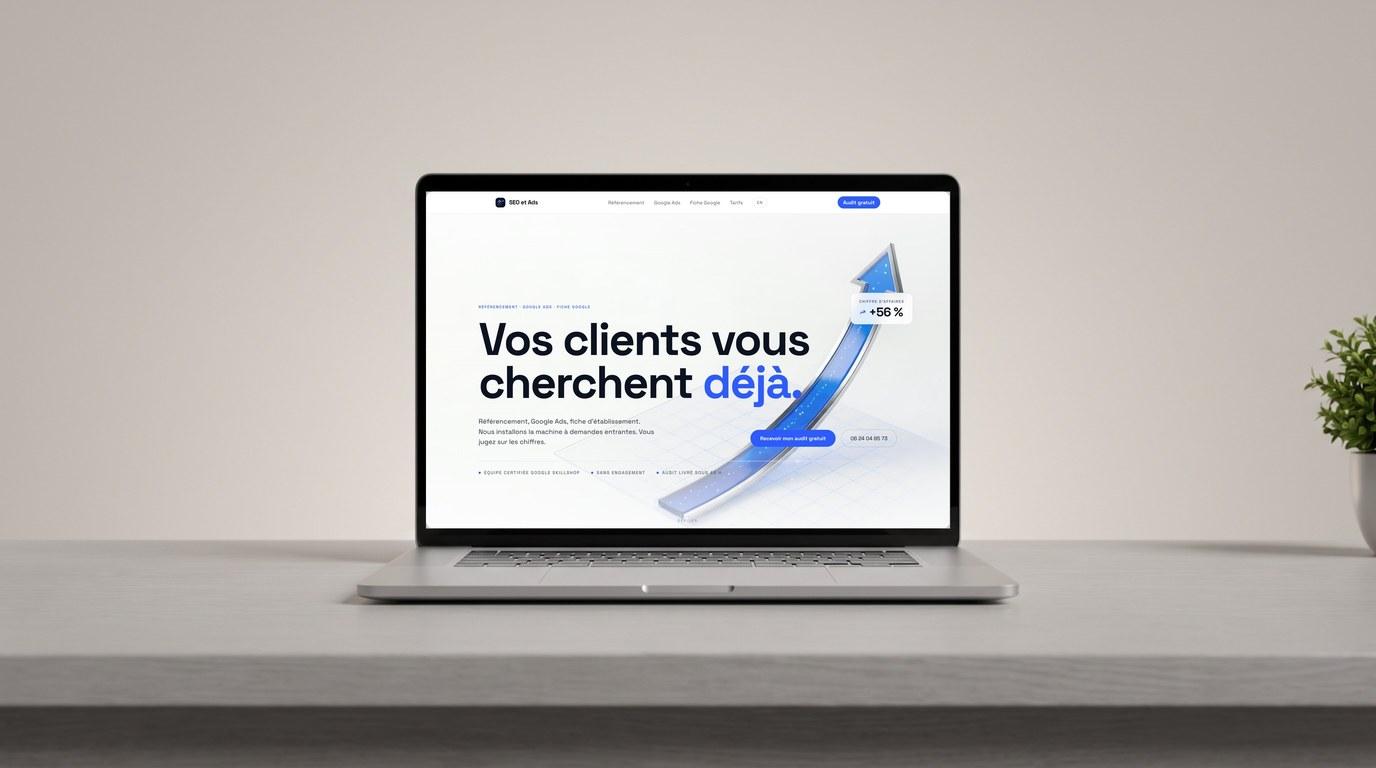 Création de site internet Agence · Référencement & Google Ads · SEO et Ads · Marque acquisition BZH3D par BZH 3D, agence web à Quimper