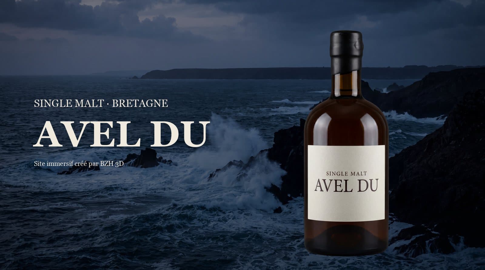 Aperçu du site AVEL DU · Whisky breton sur ordinateur