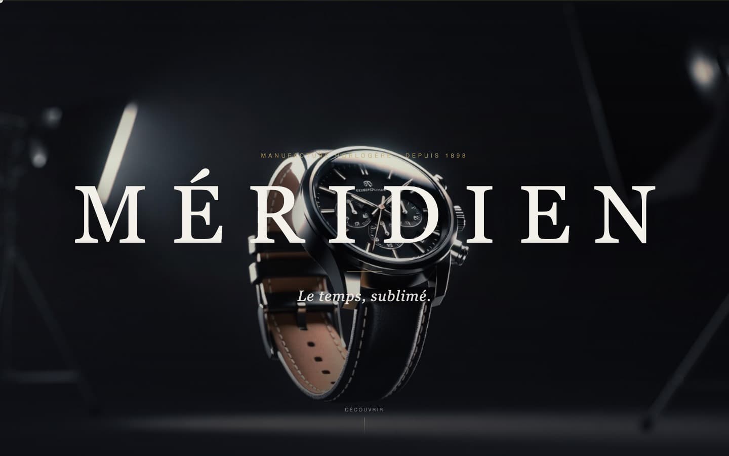 Aperçu du site MÉRIDIEN · Horlogerie de luxe sur ordinateur