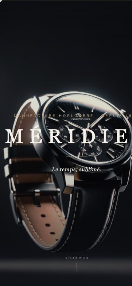Aperçu du site MÉRIDIEN · Horlogerie de luxe sur mobile