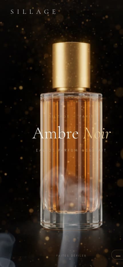 Aperçu du site SILLAGE · Parfum de luxe sur mobile