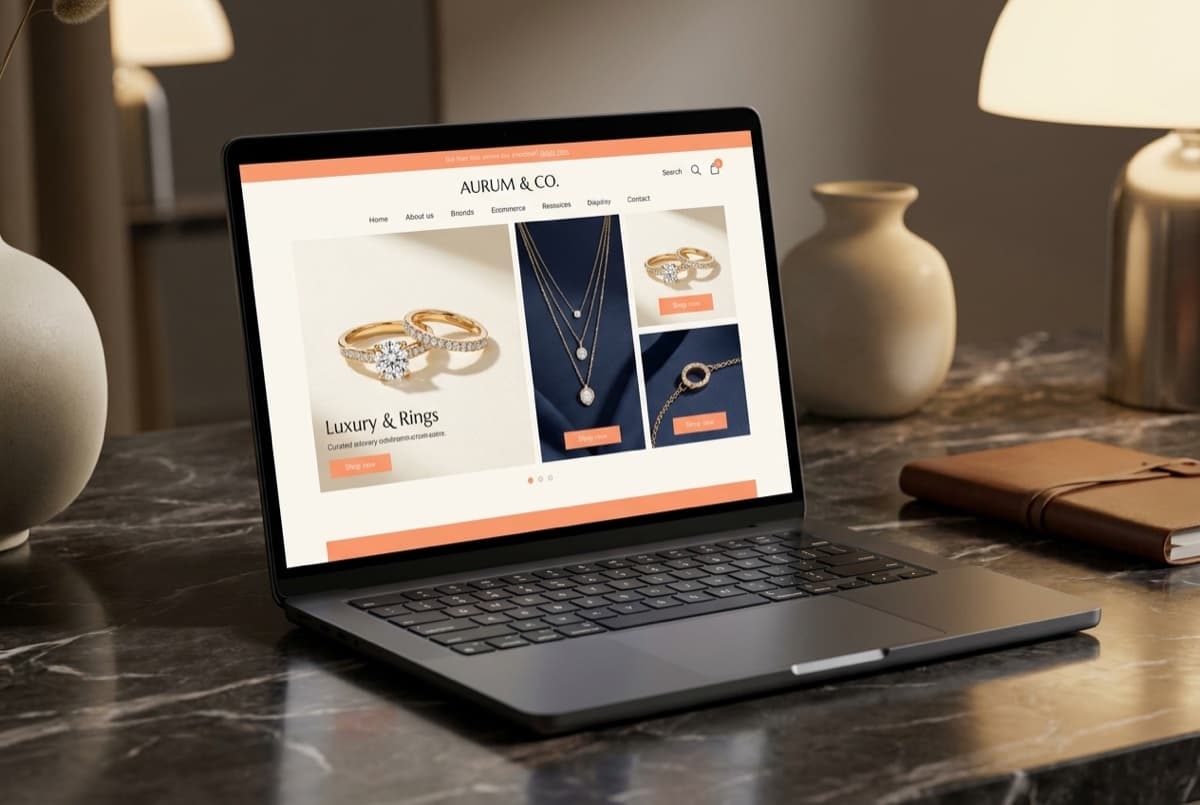 Création de site internet Joaillerie · E-commerce — Éclat (bijouterie en ligne) | BZH 3D, agence web à Quimper
