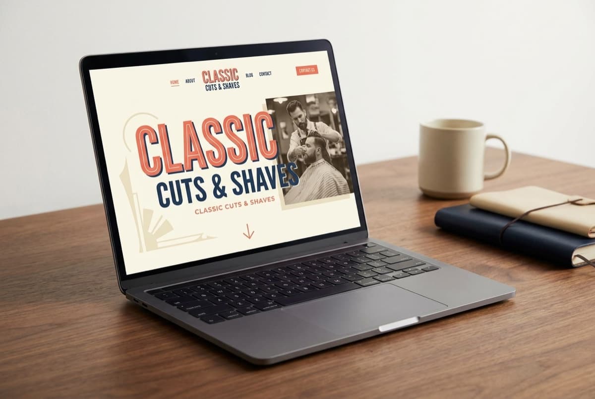 Création de site internet Coiffure · Barbier — Le Barbier (barbier & coiffeur) | BZH 3D, agence web à Quimper