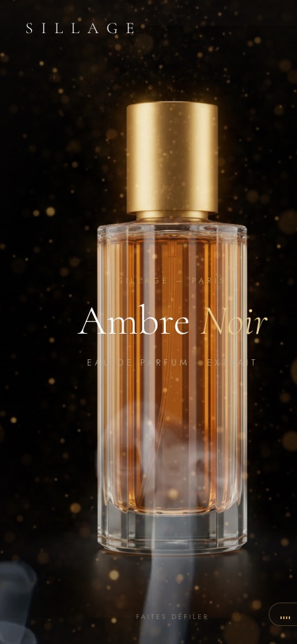 Aperçu du site SILLAGE · Parfum de luxe sur mobile